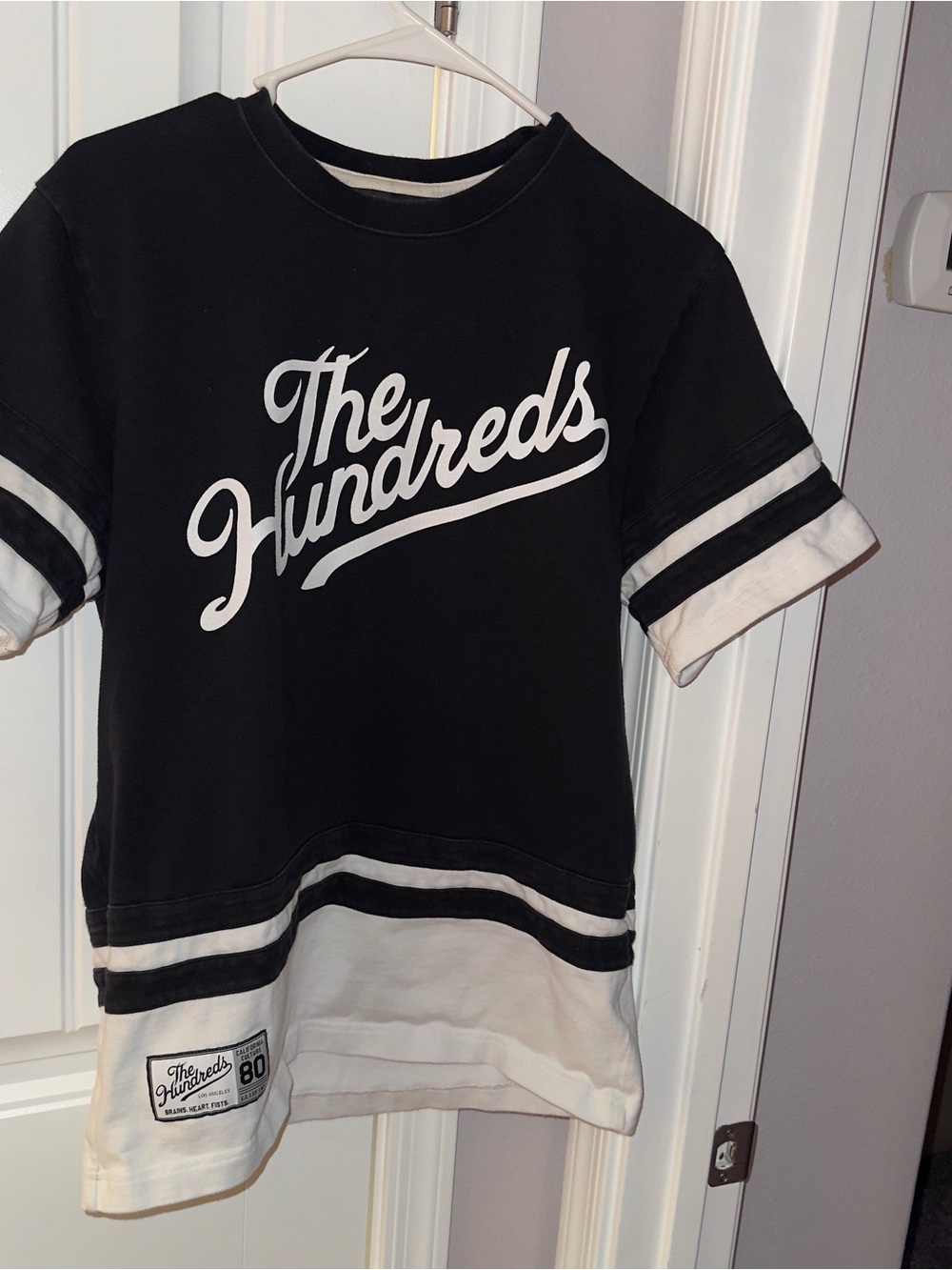 The Hundreds Black & White “80” Jersey T-Shirt — Size Large